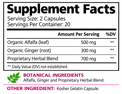 Juice Bomb product label and supplement facts